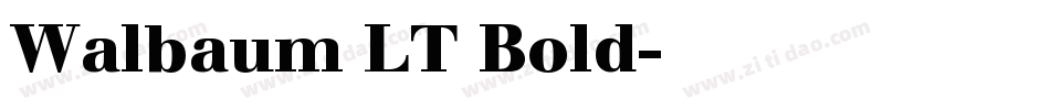Walbaum LT Bold字体转换
